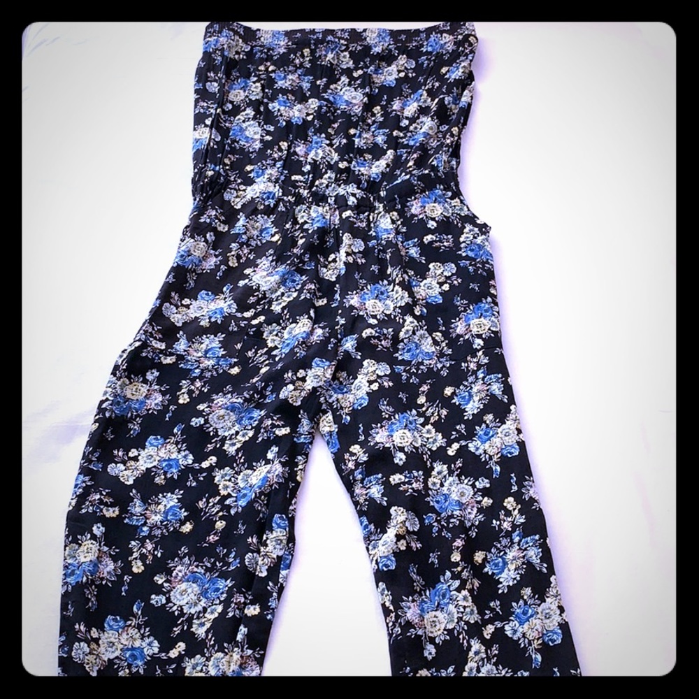 Floral Strapless Jumpsuit